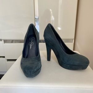 Jessica Simpson grayish blue platform heels size 8